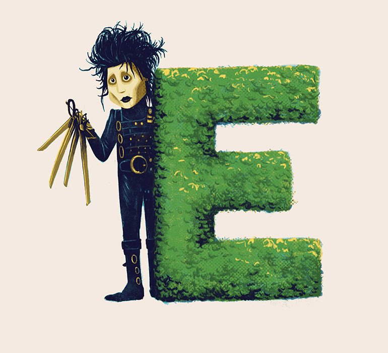 E is for Edward Scissorhands